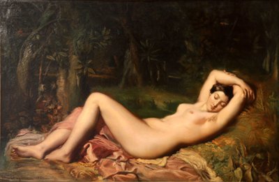 Nymph Sleeping Beside a Spring by Théodore Chassériau